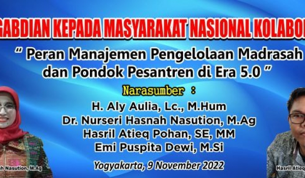 DOSEN PRODI MANAJEMEN DAKWAH MELAKSANAKAN PKM NASIONAL KOLABORATIF 